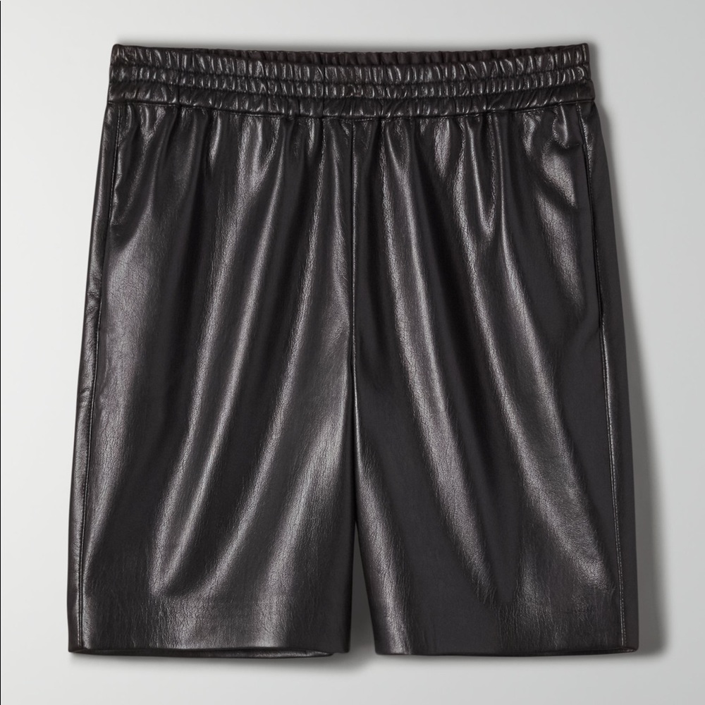 Aritzia Babaton Smith Leather Shorts